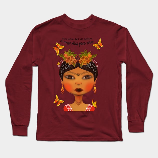 Frida shirts Long Sleeve T-Shirt by Virginia Picón